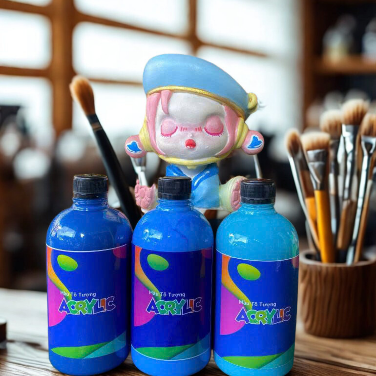 Màu Acrylic 500ml - Màu Xanh Dương Đậm