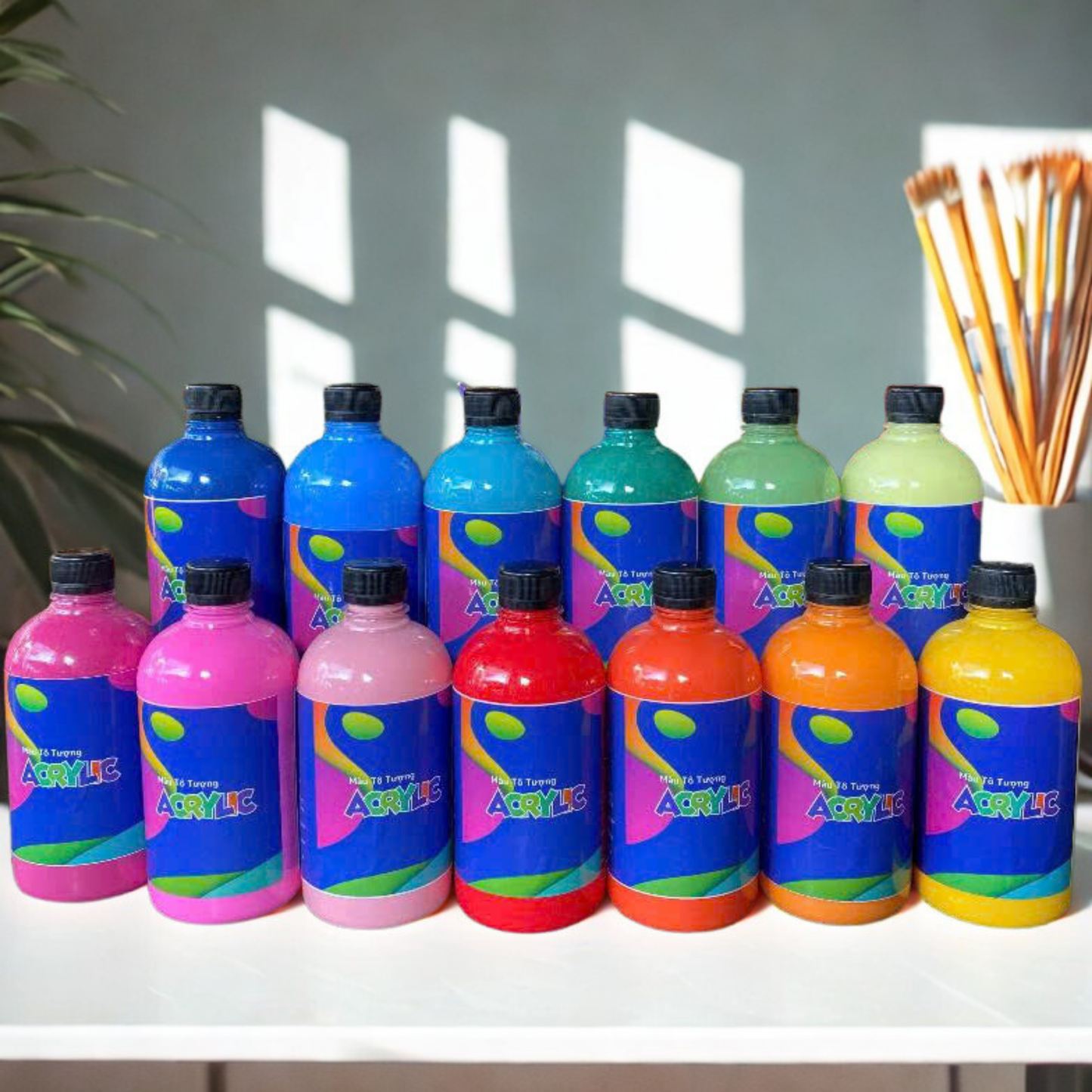 Màu Acrylic 500ml - Màu Vàng Nghệ