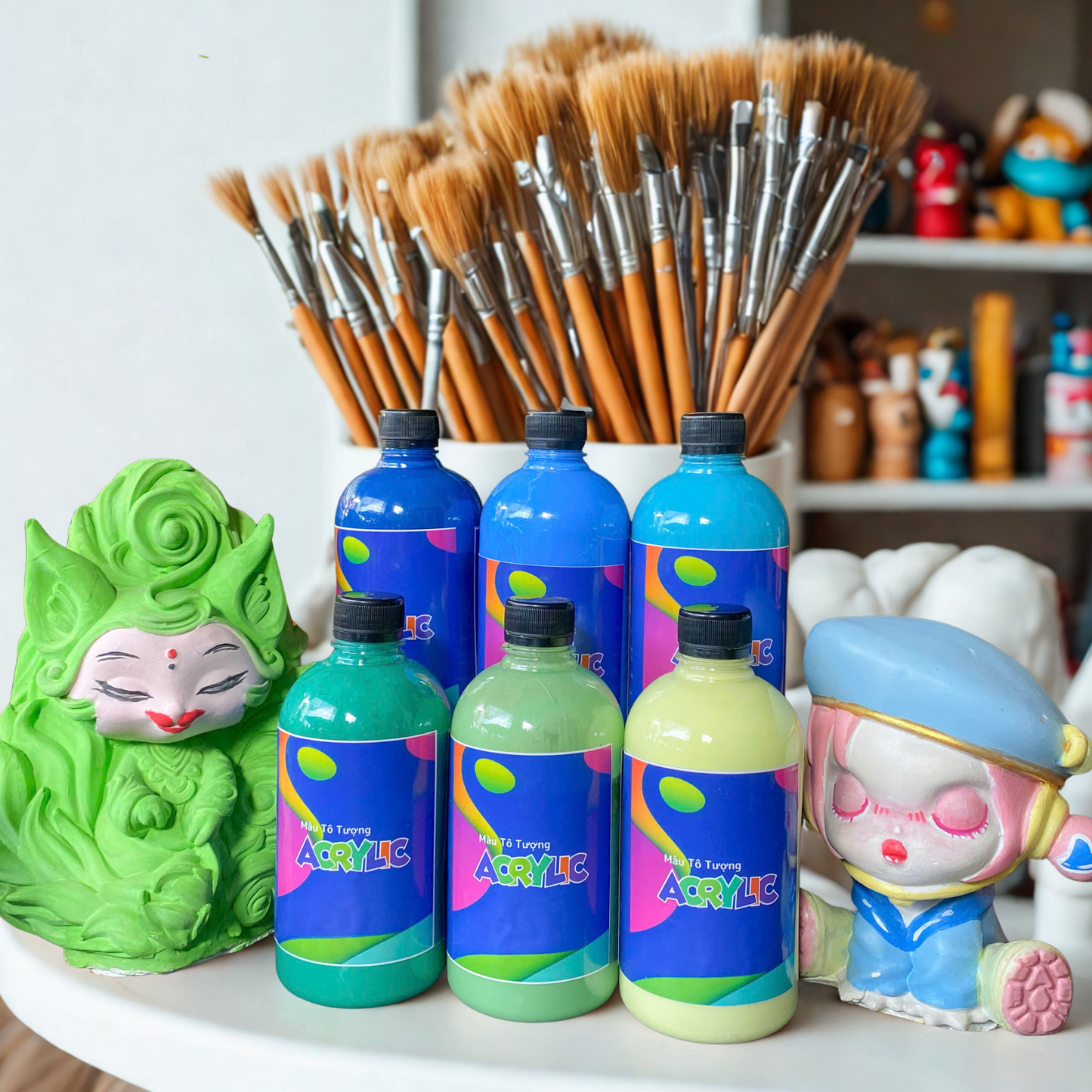 Màu Acrylic 500ml - Màu trắng