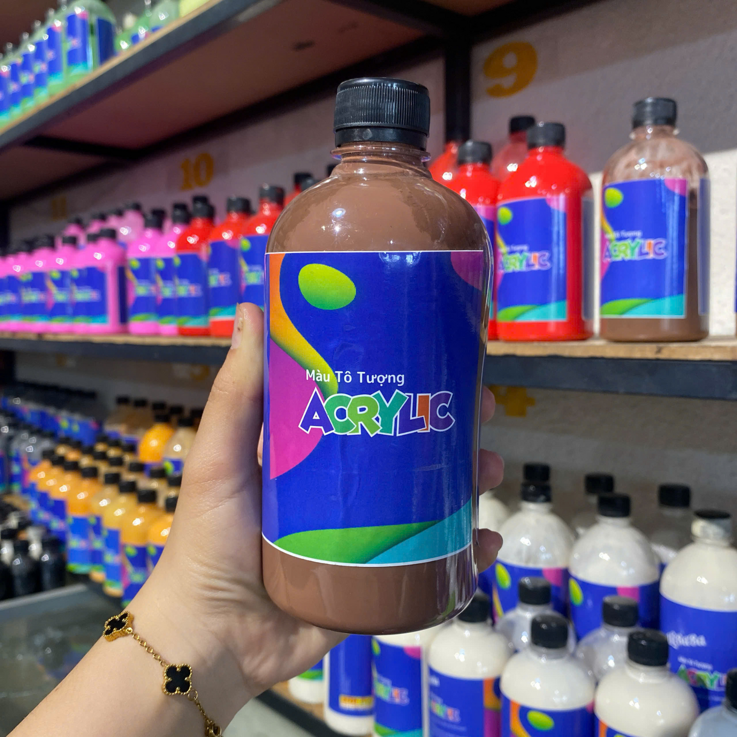 Màu Acrylic 500ml - Màu nâu coffee