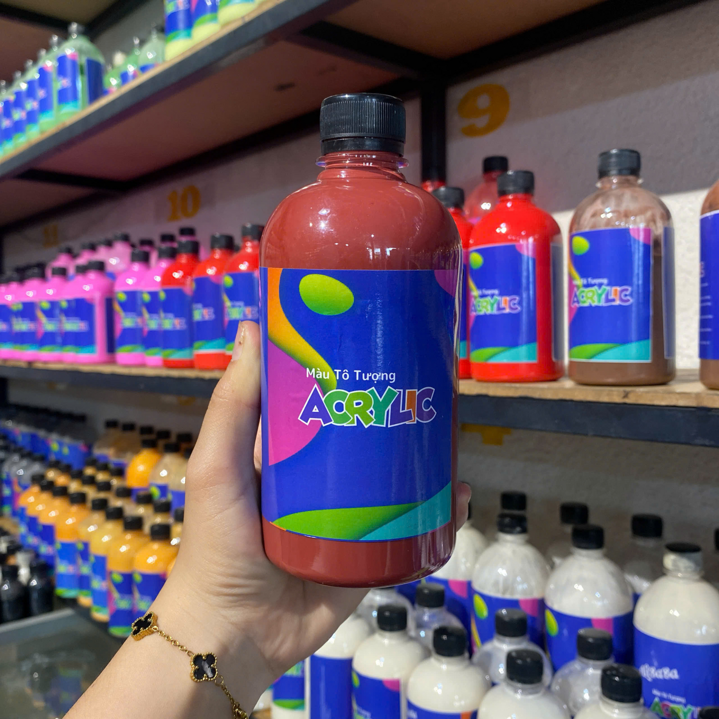 Màu Acrylic 500ml - Màu Nâu Đỏ