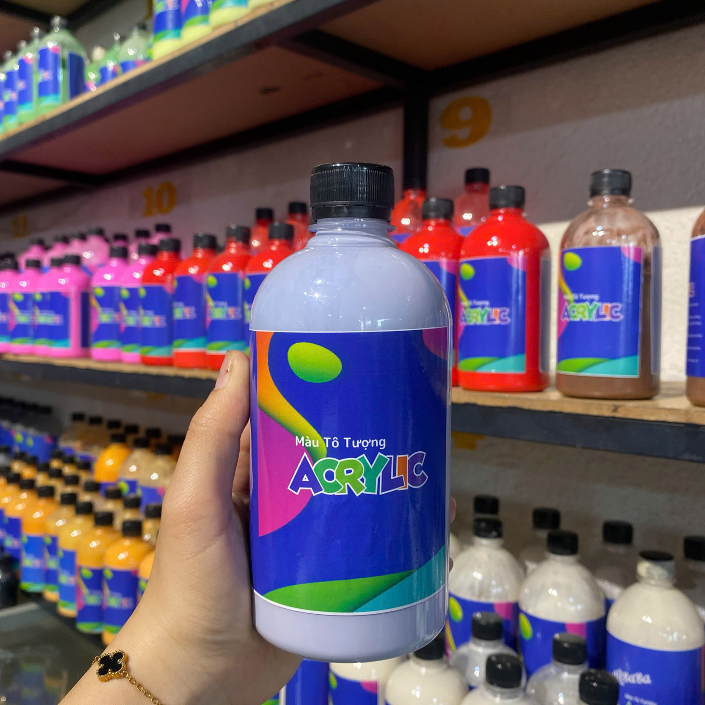 Màu Acrylic 500ml - Màu Xám Môn
