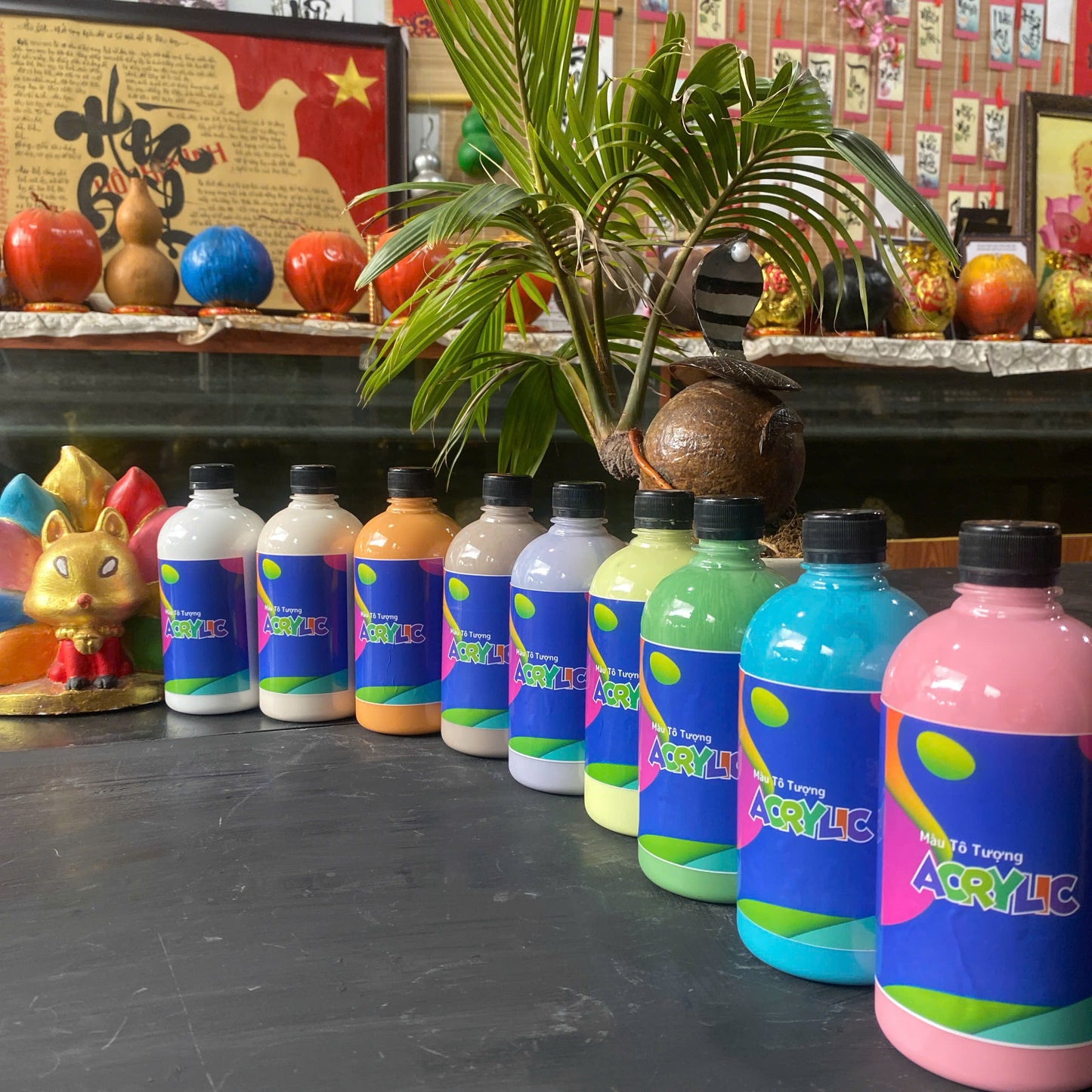 Màu Acrylic 500ml - Màu vàng cam đậm
