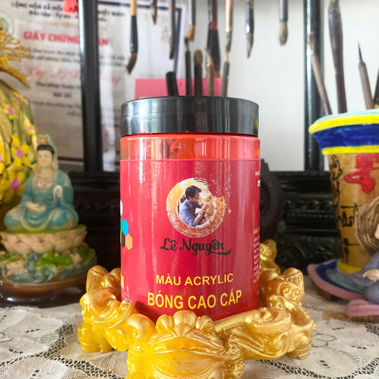 Màu acrylic vẽ thư pháp siêu bóng Lê Nguyên 300ml - Màu Đỏ