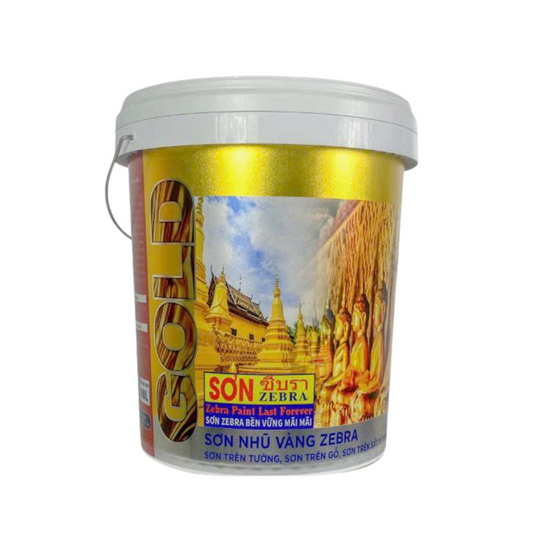 Sơn Nhũ Vàng 24k  Zebra Cao Cấp 1L