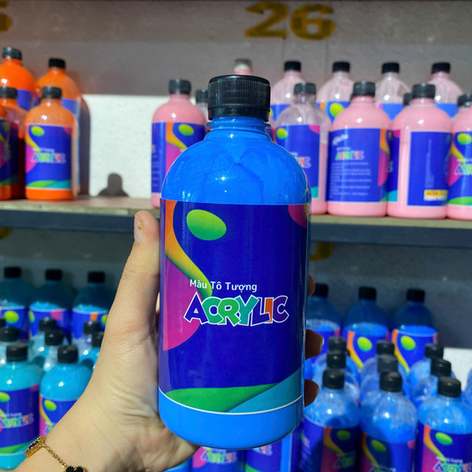 Màu Acrylic 500ml  - Màu Xanh Da Trời