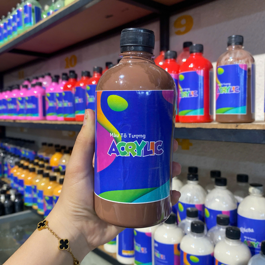 Màu Acrylic 500ml  - Màu nâu coffee