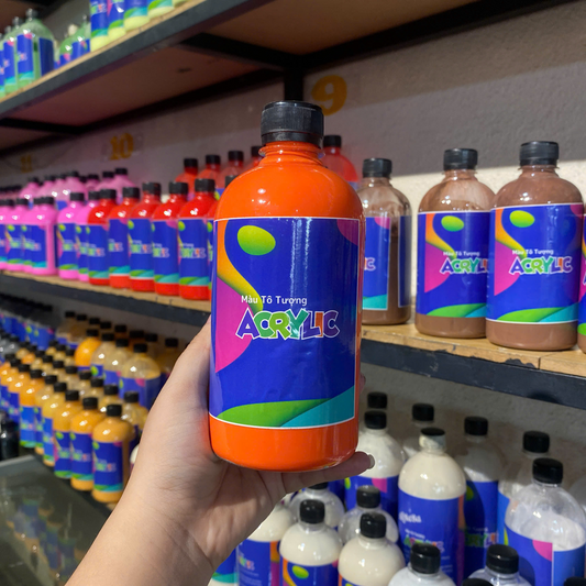 Màu Acrylic 500ml  - Màu vàng cam đậm