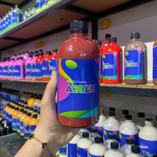 Màu Acrylic 500ml  - Màu Nâu Đỏ