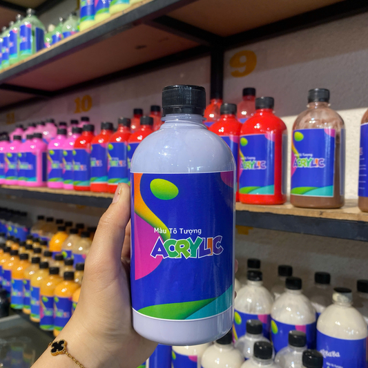 Màu Acrylic 500ml  - Màu Xám Môn