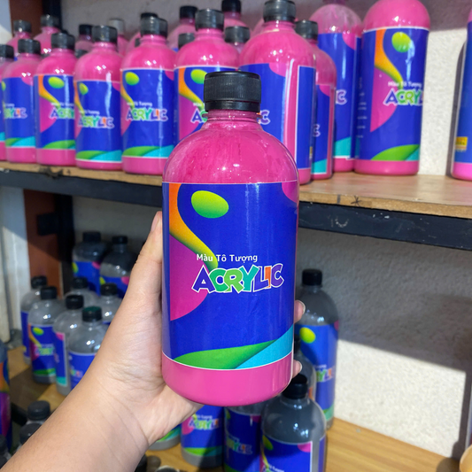Màu Acrylic 500ml  - Màu Hồng Sen