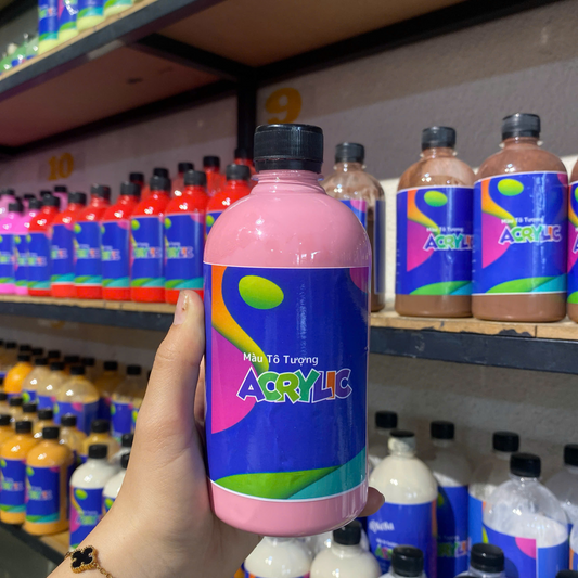 Màu Acrylic 500ml  - Màu Hồng Phấn