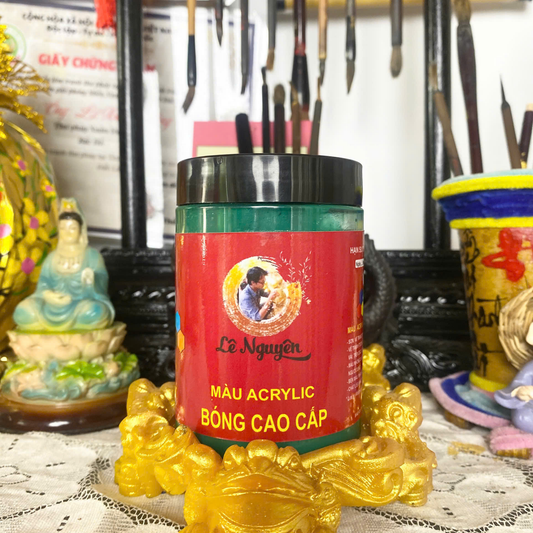 Màu acrylic vẽ thư pháp siêu bóng Lê Nguyên 300ml - Màu Xanh Đậm
