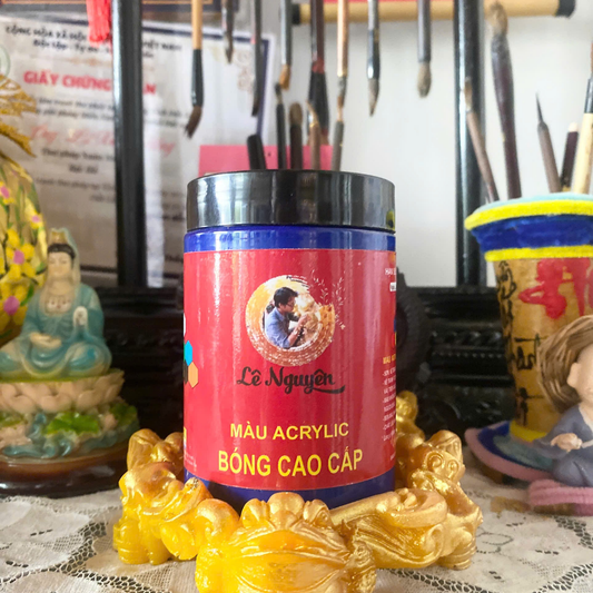 Màu acrylic vẽ thư pháp siêu bóng Lê Nguyên 300ml - Màu Xanh Dương Đậm