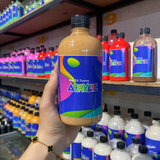 Màu Acrylic 500ml  - Màu Nâu Sữa