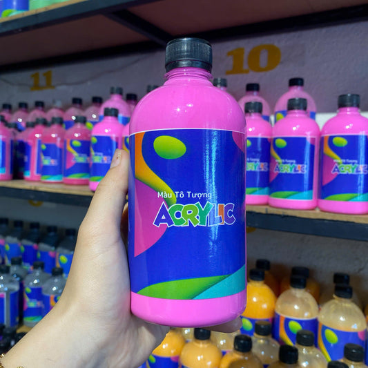 Màu Acrylic 500ml  - Màu hồng son môi