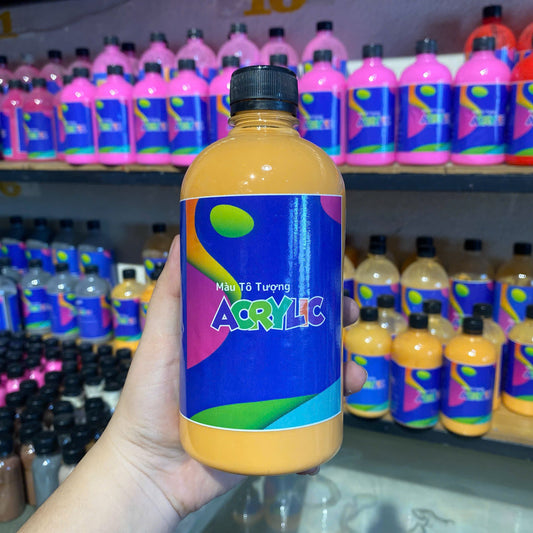 Màu Acrylic 500ml  - Màu cam nhạt