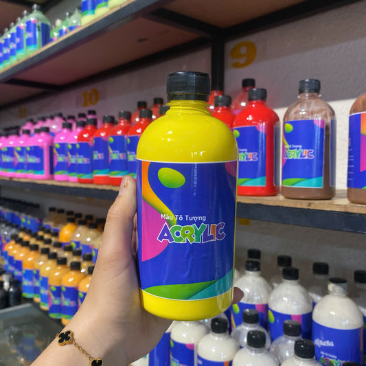 Màu Acrylic 500ml  - Vàng chanh