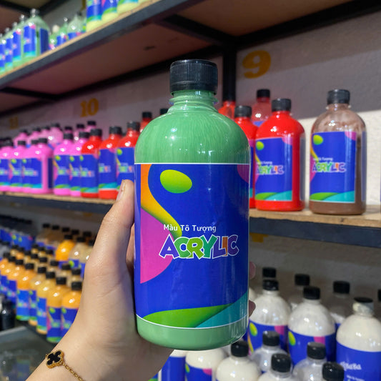 Màu Acrylic 500ml  - Màu Xanh Lá